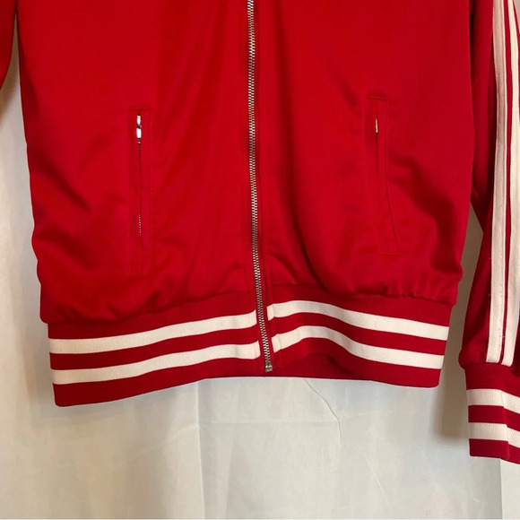 RUE 21 Women’s Red White Stripe 90’s Style Athletic Track Jacket Size Medium - Picture 6 of 13